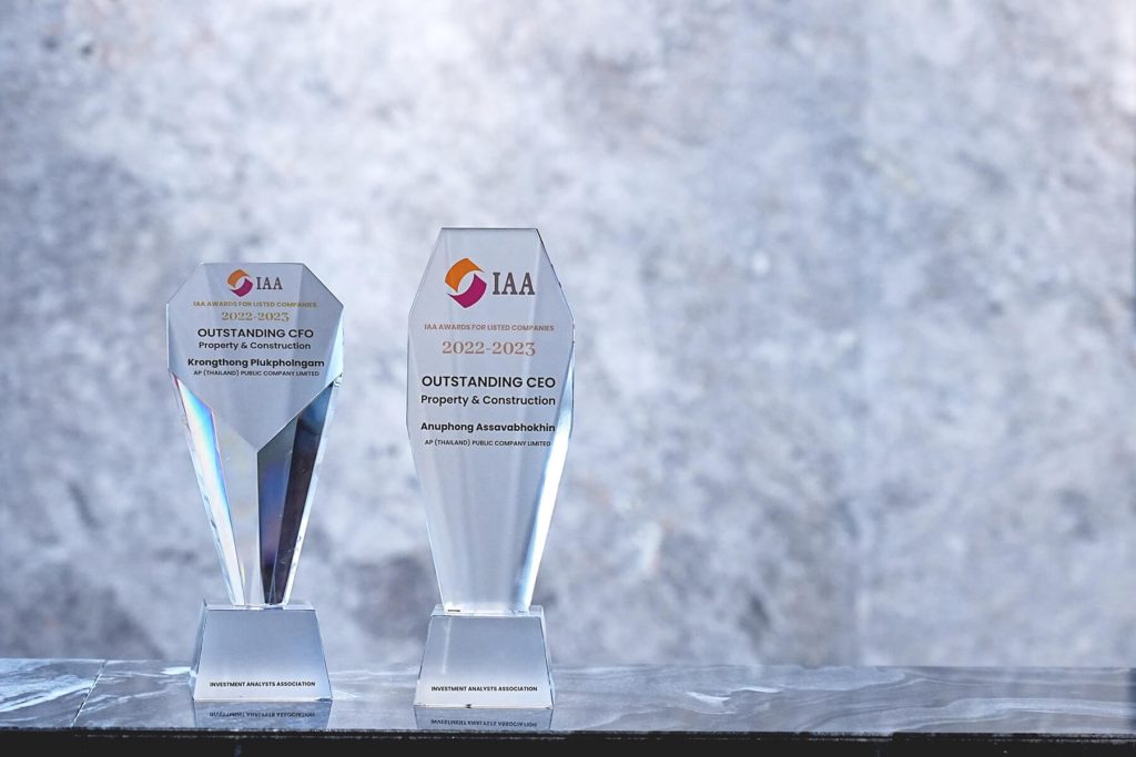 “เอพี ไทยแลนด์” คว้ารางวัลสำคัญ CEO และ CFO โดดเด่น